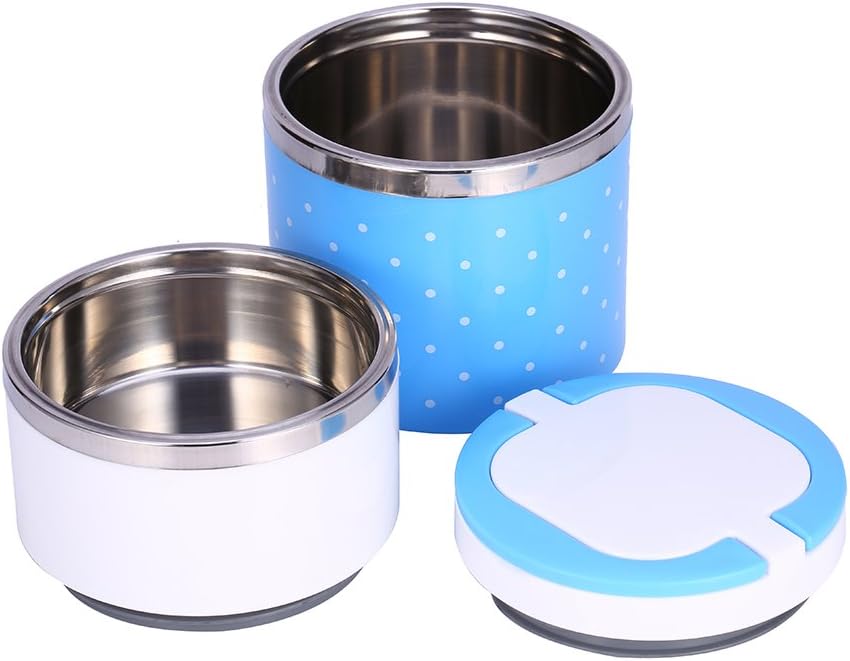 2 Layer Stainless Steel Airtight Lunch Box 930ml With Leak-Proof Design - Blue