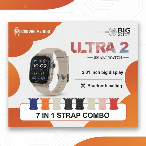 Crown AZ 900 Ultra 2 – 7-in-1 Smartwatch Combo