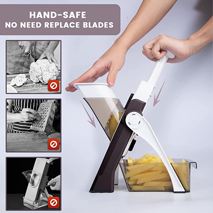 Safe-Slice Vertical Mandoline Slicer