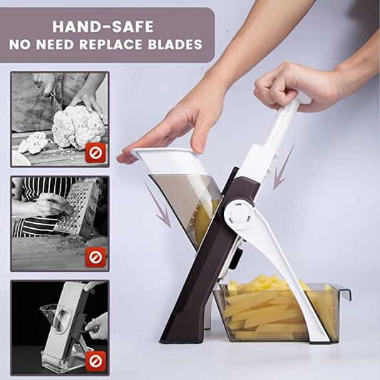 Safe-Slice Vertical Mandoline Slicer