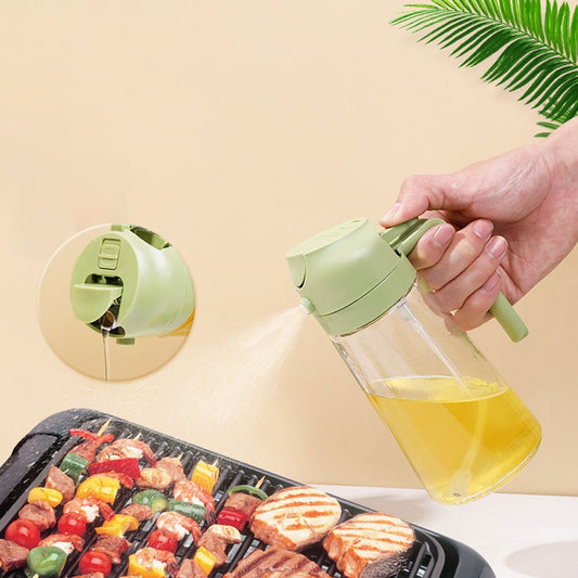 2 In 1 Oil Sprayer Bottle Kitchen Tool - 400ML