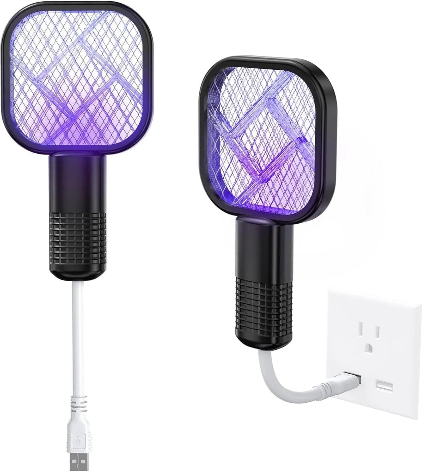 Powerful Electric Mosquito Killer Racket – USB Rechargeable Fly Swatter with Built-in UV Light
