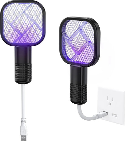 Powerful Electric Mosquito Killer Racket – USB Rechargeable Fly Swatter with Built-in UV Light