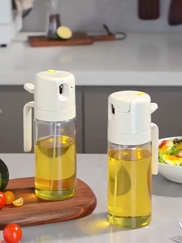 2 In 1 Oil Sprayer Bottle Kitchen Tool - 400ML